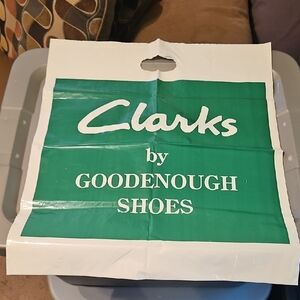 Clarks Green & White Goodenough Shoes Shopping Bag